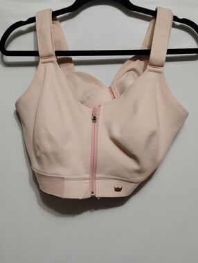 SUREFIT Ultimate Flex Supportive Front-Zip Soft Blush Pink Sports Bra